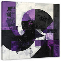 LEINWANDBILD 3D und geometrisch 20x20cm - Lila, Textil (20/20cm) - Feeby