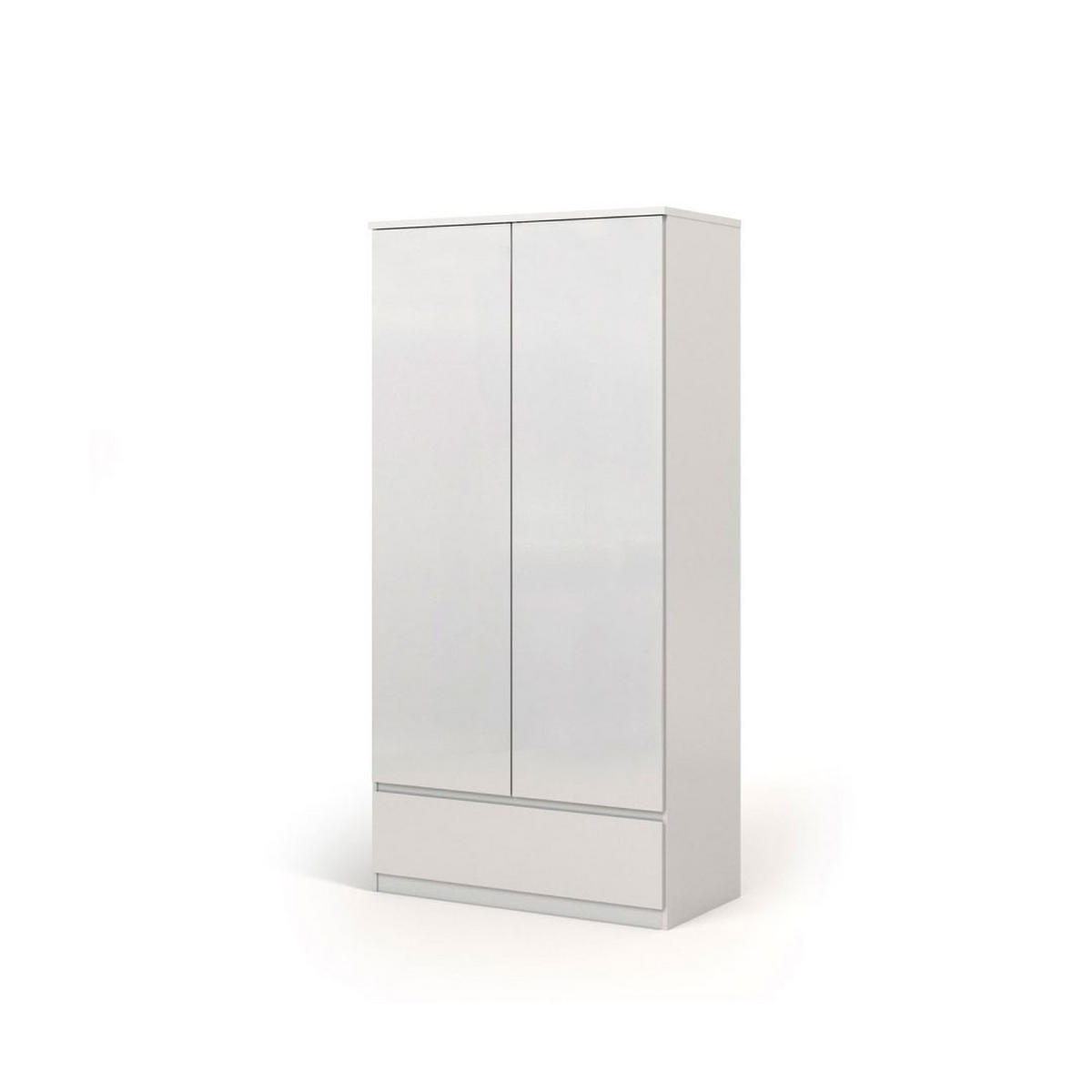 GARDEROBENSCHRANK weiß - Weiß, Holzwerkstoff (99/201/50cm) - ebuy24