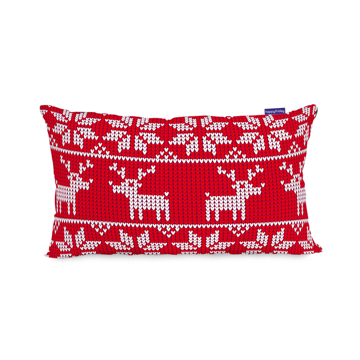 KISSENBEZUG merry christmas 50x30 cm mehrfarbig - Multicolor, Textil (50/30cm) - Happy Friday
