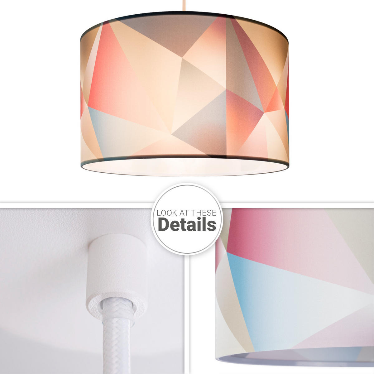 PENDELLEUCHTE Hugo Pd1 Kos 310 - Multicolor/Weiß, Metall (45.5/45.5/27cm) - Paco Home