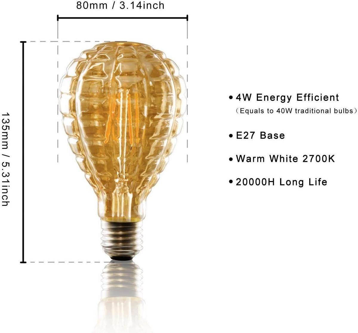 LEUCHTMITTEL Zolektrynne 8/8/13.5 cm - Braun, Glas (8/13.5cm) - ZMH