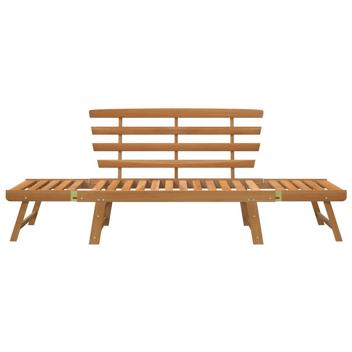 GARTENBANK 2-in-1 190 cm Massivholz Akazie - Braun, Holz (190/68/190cm) - furnicato