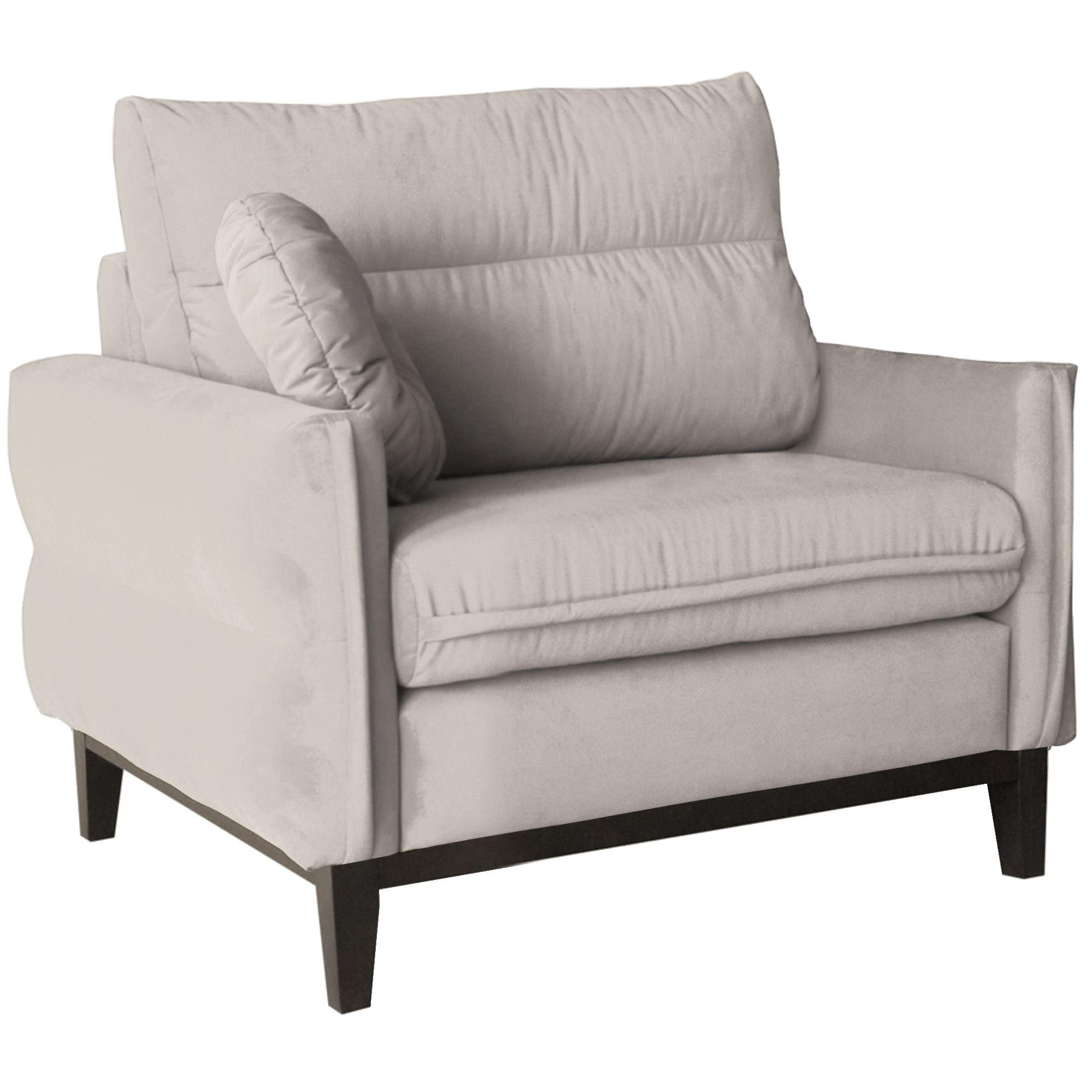 SESSEL Belweder, 94 cm, Beige, Velourstoff - Wengefarben/Beige, Holz/Textil (94/95/94cm) - Beautysofa