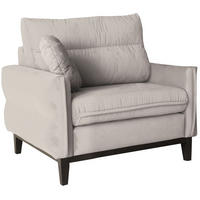 SESSEL Belweder, 94 cm, Beige, Velourstoff - Wengefarben/Beige, Holz/Textil (94/95/94cm) - Beautysofa