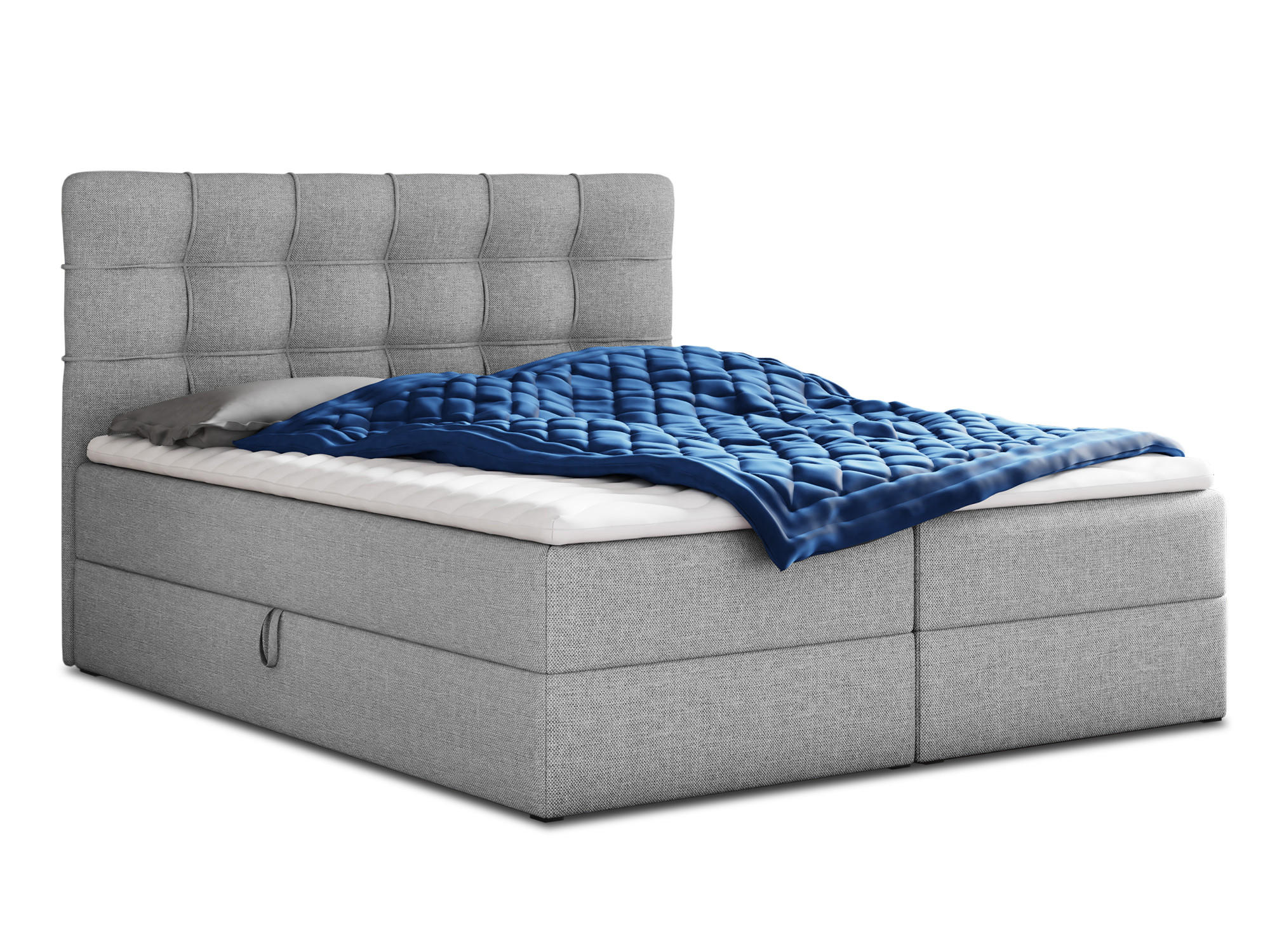 BOXBETT Best - 160x200 - grau (Inari 91, Webstoff) - Schwarz/Grau, Holz/Holzwerkstoff (160/200cm) - Sofnet