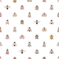 VLIESTAPETE Coccinella 50 cm x 10 m rosa - Pink/Weiß, Papier (50/1000cm) - Lilipinso