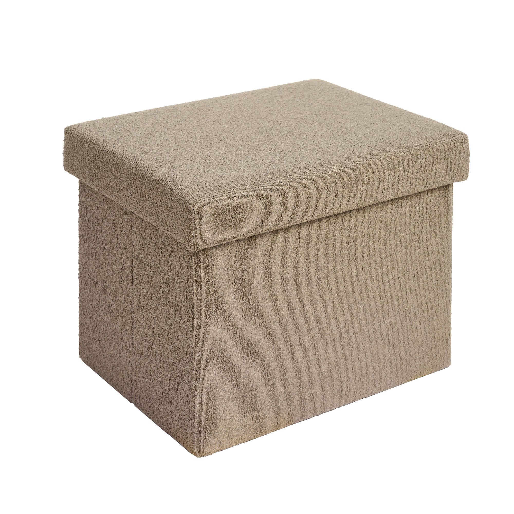 SITZHOCKER 41/31/31 cm, faltbar, Taupe - Taupe, Kunststoff (31/31/41cm) - Laleni