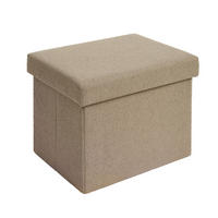 SITZHOCKER 41/31/31 cm, faltbar, Taupe - Taupe, Kunststoff (31/31/41cm) - Laleni