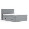BOXSPRINGBETT Rosabel Grau 140/200 cm mit Matratze und Topper - Schwarz/Grau, Holz/Holzwerkstoff (140/200cm) - Maison de Reve