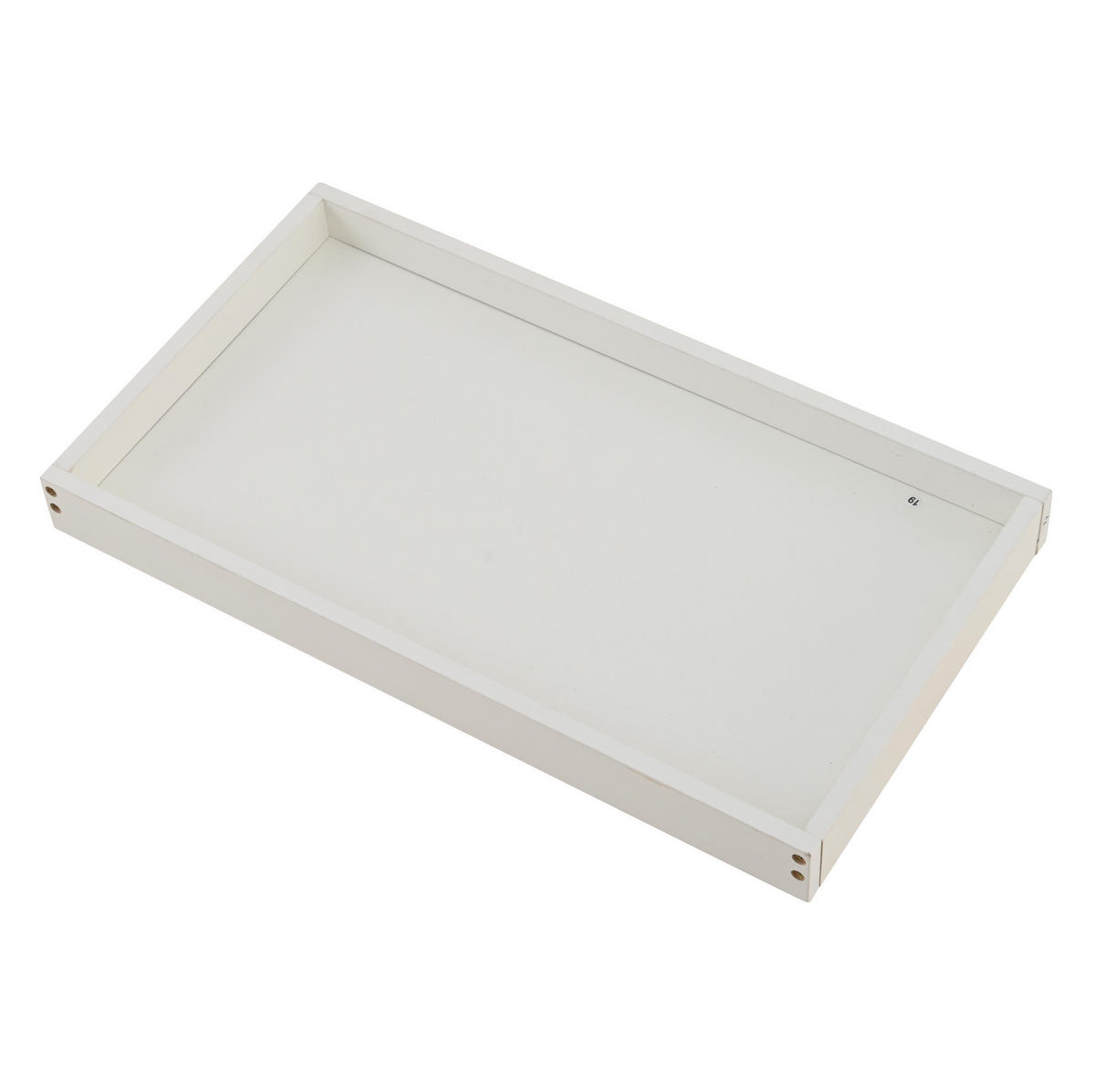 COUCHTISCH 90/45/35.5 cm Weiß aus Spanplatte mit LED und 2 Schubladen - Weiß, Holzwerkstoff (90/45/35.5cm) - OKMYHOME