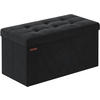 SITZHOCKER Monica - Schwarz, Textil (38/38/76cm) - SONGMICS