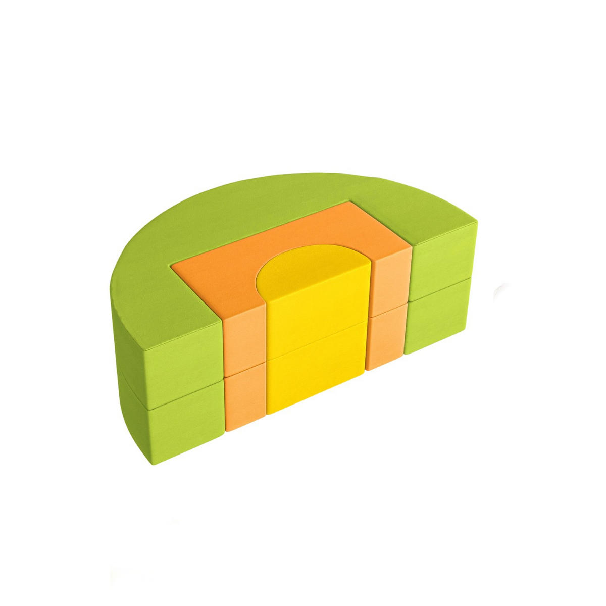 PUZZLE-SOFA mehrteilige Kombination geeignet für Kinder 4er-set - Multicolor, Textil (110/20/110cm) - Vercart