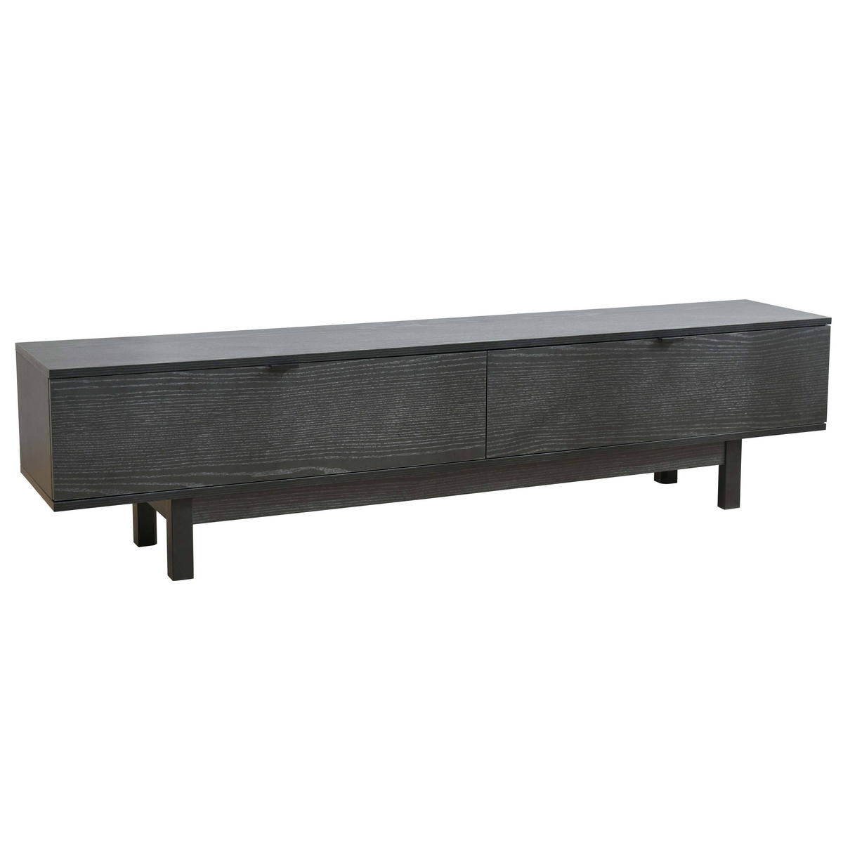 TV-SCHRANK, Schwarz - Schwarz, Holz (30/39/160cm) - Oviala
