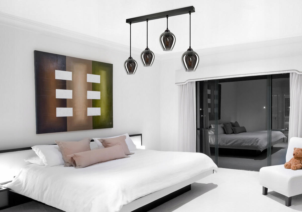 PENDELLEUCHTE Hegel - Transparent/Anthrazit, Glas/Metall (15/65/80cm) - kiki design