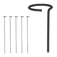 6XPFLANZSTÄBE - Schwarz, Metall (6/80/6cm) - Relaxdays