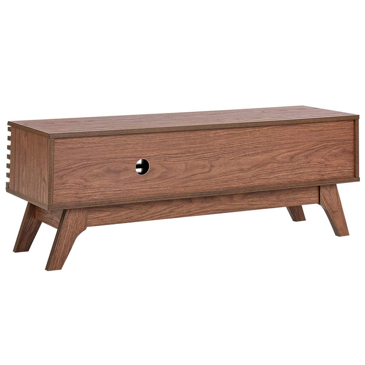 TV STOLEK Tmavě hnědý Toledo - tmavě hnědá, kompozitní dřevo (117/44/35cm) - Beliani