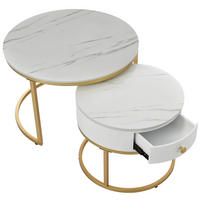 COUCHTISCH DE-072 Nesting 2er-Set Weiß - Weiß, Holzwerkstoff (70/70/48cm) - ComfortXL