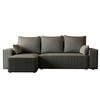 ECKSOFA Tobi mit Bettkasten und Schlaffunktion, L-Form/XL-Form, Cordstoff, Universal - Grau, Holzwerkstoff (246/145cm) - 4ALL HOME