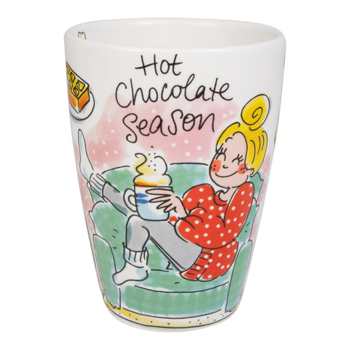 XL-BECHER Heiße Schokoladenzeit in Bunt - 500 ml - Multicolor, Keramik (12cm) - Blond Amsterdam