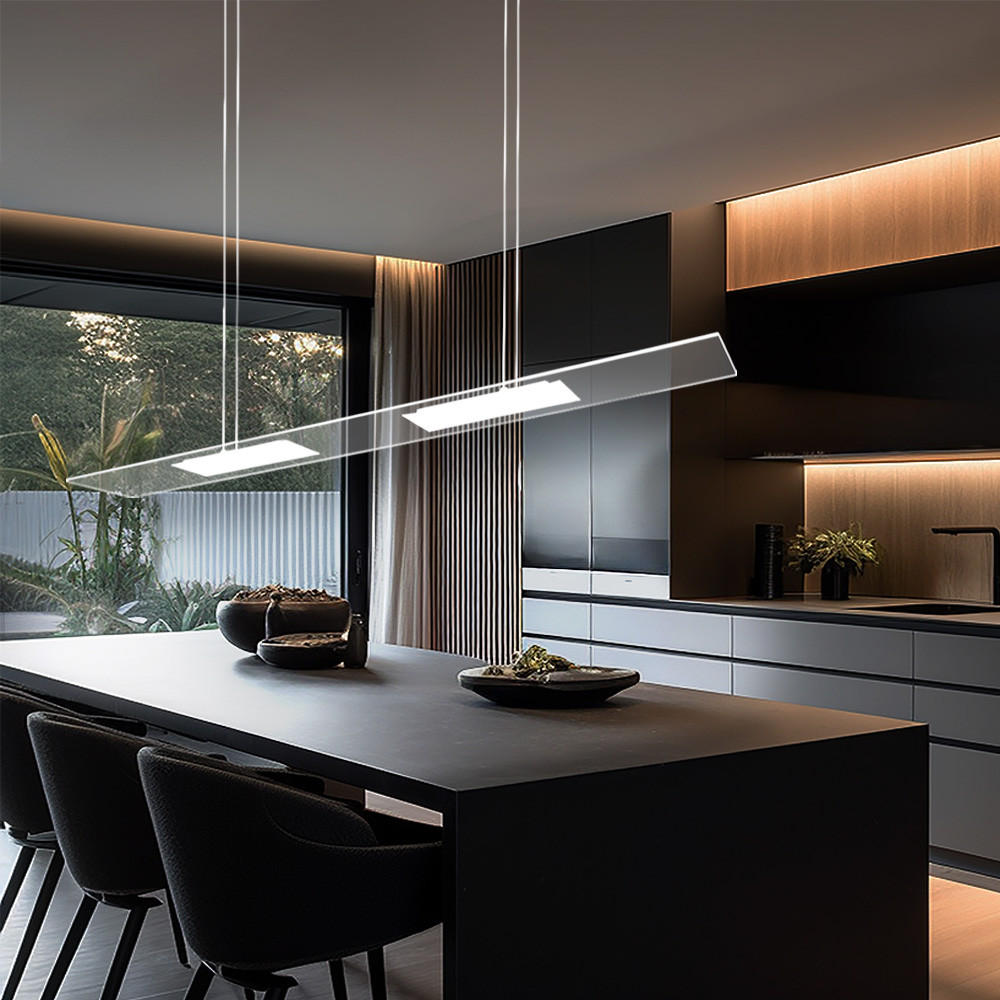 Thumbnail - Brilliant Led, Silber, Glas, 10x130x100 cm, Lampen & Leuchten, LED Beleuchtung, LED-Hängeleuchten