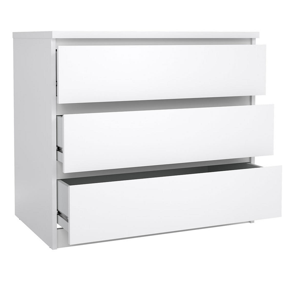 KOMMODE, Naia, Weiß, Holzwerkstoff, 77 x 50 x 68 cm - Weiß, Holzwerkstoff (77/68/50cm) - ebuy24