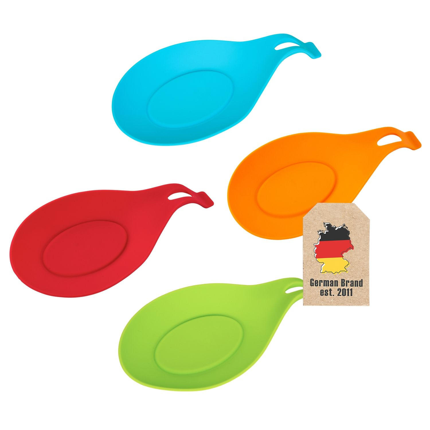 KOCHLÖFFELHALTERUNG 4er-Set - Multicolor, Kunststoff (10/2.5/20cm) - Intirilife