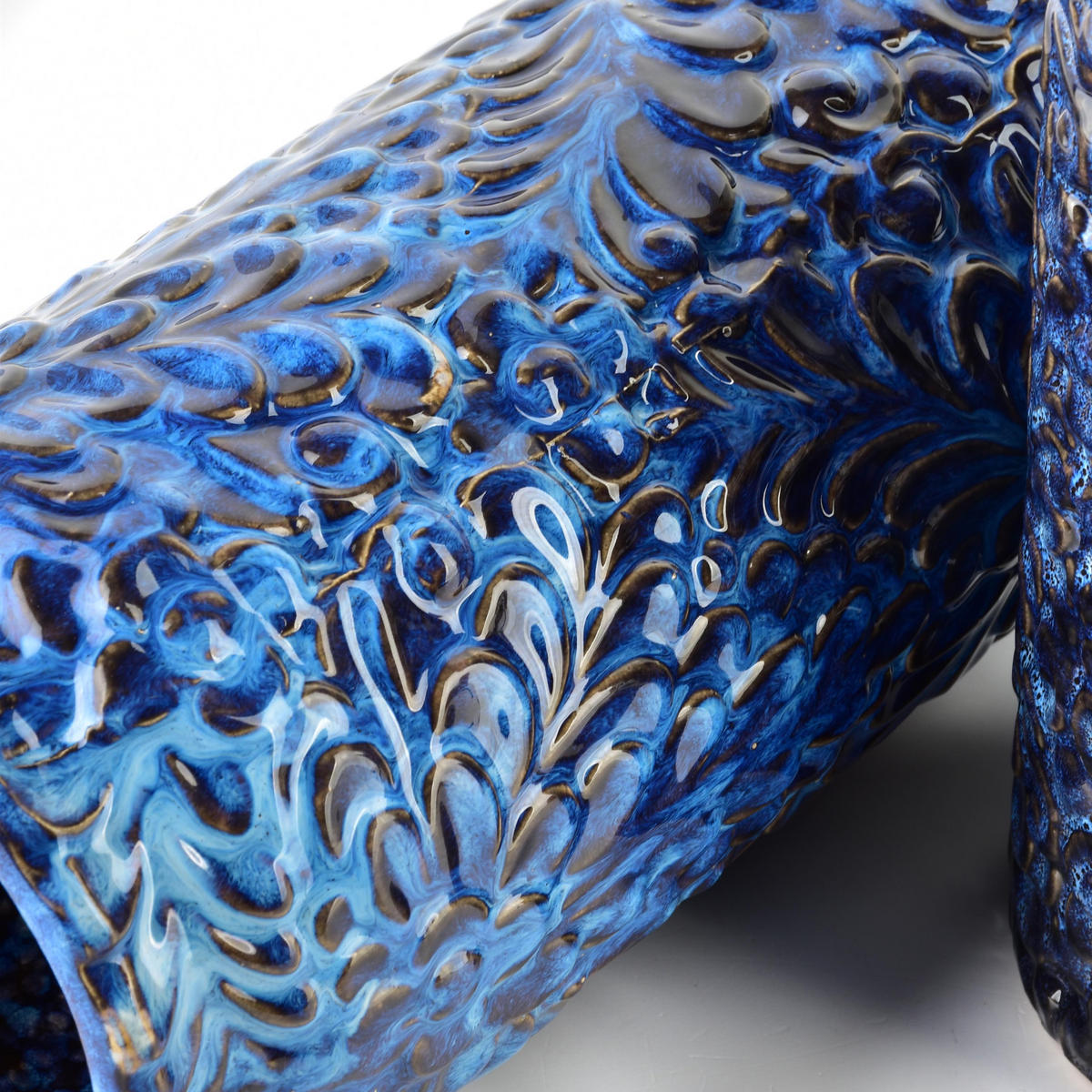 VASE Yanda Blau 11/11/22 cm Keramik - Dunkelblau, Keramik (22cm) - Mondex