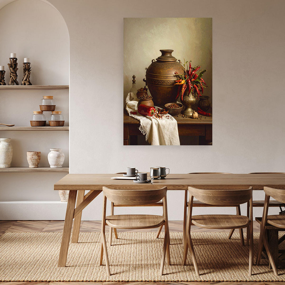 LEINWANDBILD Essen & Trinken 70x100cm - Braun, Textil (70/100cm) - Feeby