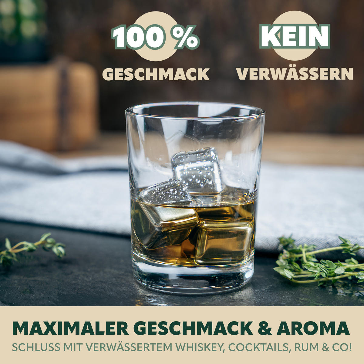 EISWÜRFEL 10-er-Set, silber, Edelstahl - Edelstahlfarben, Metall (16/3/11.5cm) - bremermann