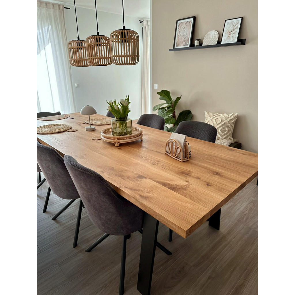 Thumbnail - holz4home® Tischplatte, Eiche, Holz, 100x4x260 cm, Esszimmer, Tische, Esstische