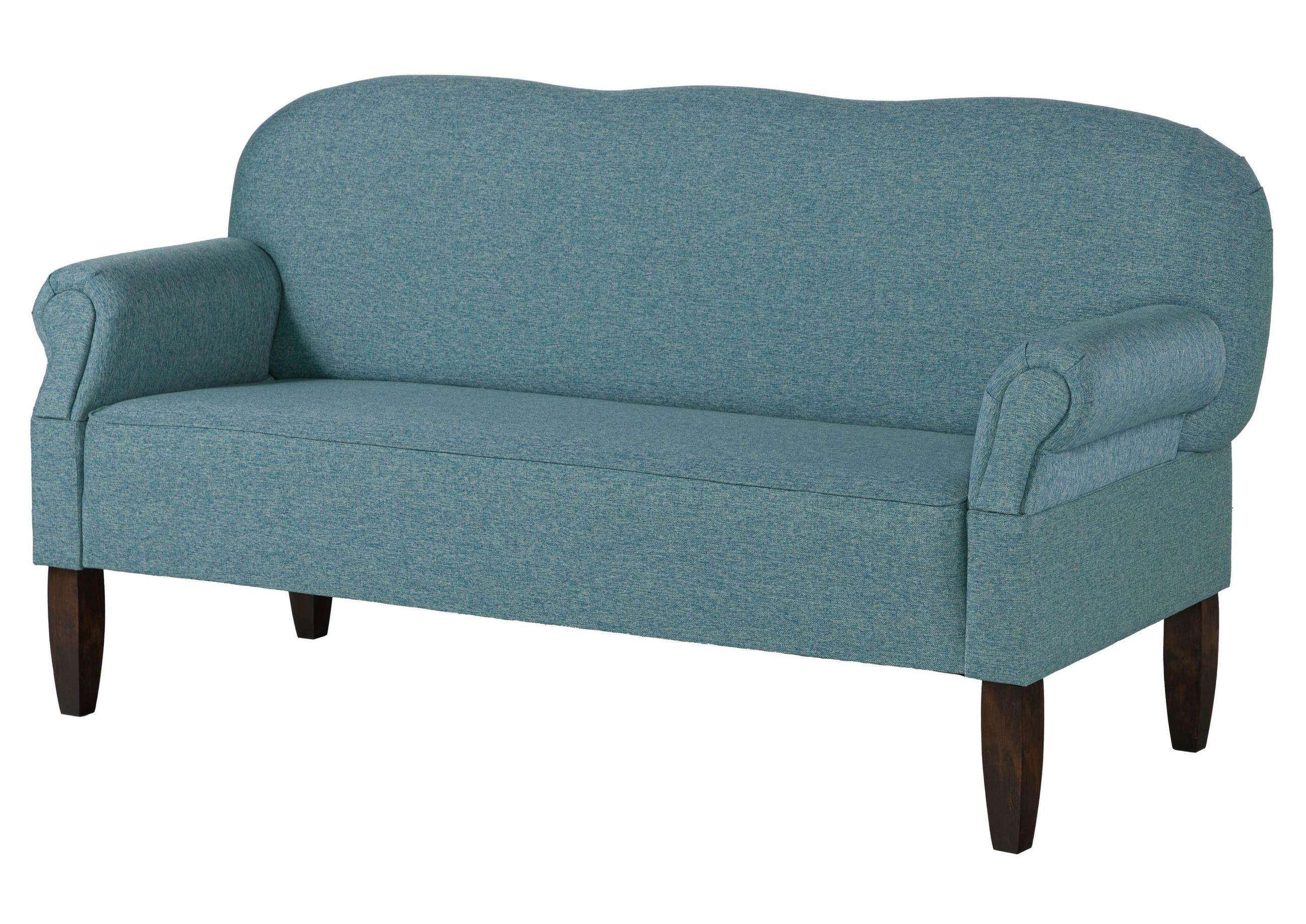 KÜCHENSOFA Webstoff 188x78x97 blau EDINBURGH - Blau, Kunststoff (188/97/78cm) - Massivmoebel24