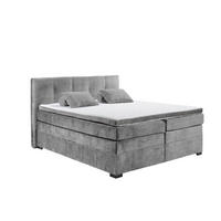 BOXSPRINGBETT inkl. 7-Zonen-Tonnentaschenfederkern-Matratze, Topper, Unterbox und Bettkasten - Graphitfarben/Schwarz, Holz/Holzwerkstoff (180/200cm) - ed exciting design