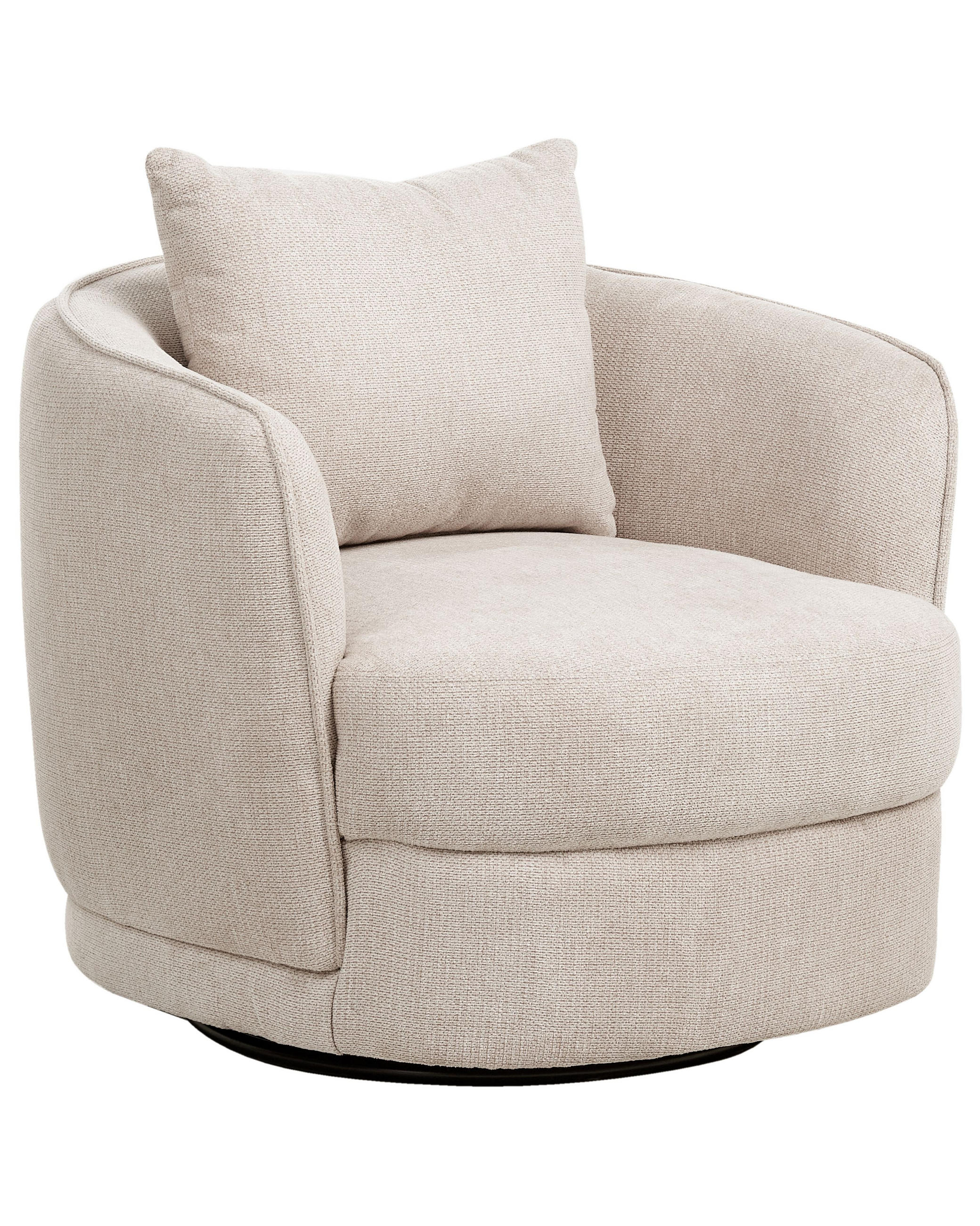 DREHSESSEL Beige Andalen - Beige, Textil (85/74/79cm) - Beliani