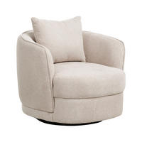 DREHSESSEL Beige Andalen - Beige, Textil (85/74/79cm) - Beliani