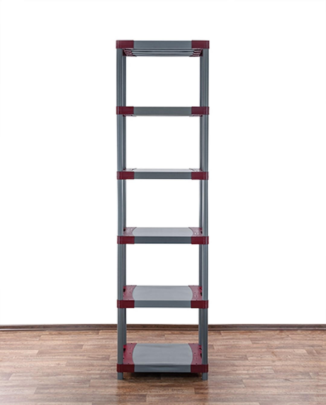 KUNSTSTOFFREGAL GREY BEAR Extra-Tall 220x60x46cm Fachlast 120kg Grau-Rot - Rot, Kunststoff (60/222/46cm) - PROREGAL