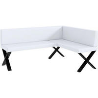 ECKBANK TONI_X - Weiß, Leder (128/168cm) - Meblini