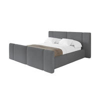 POLSTERBETT mit Bettkasten, Fußteil und Lattenrost, Bett mit Matratze H3/H4 - RIVO-Z 200x200 Dunkelgrau - Graphitfarben, Holzwerkstoff/Textil (200/200cm) - ALTDECOR