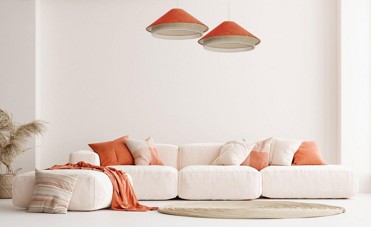 HÄNGELEUCHTE Orange 60/25 cm - Orange, Kunststoff (60/1.3/25cm) - ONZENO