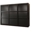 SCHWEBETÜRENSCHRANK 200/250/62 3-türig - Schwarz, Holz/Kunststoff (250/200/62cm) - MÖBEL KRYSPOL