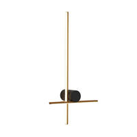 WANDLEUCHTE Mallow, Schwarz und gold, 56cm - Goldfarben, Metall (28/56/56cm) - KOSILUM