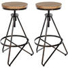 BARHOCKER 2er Set Metall Bronze - Bronzefarben, Metall (44/67/44cm) - CLP