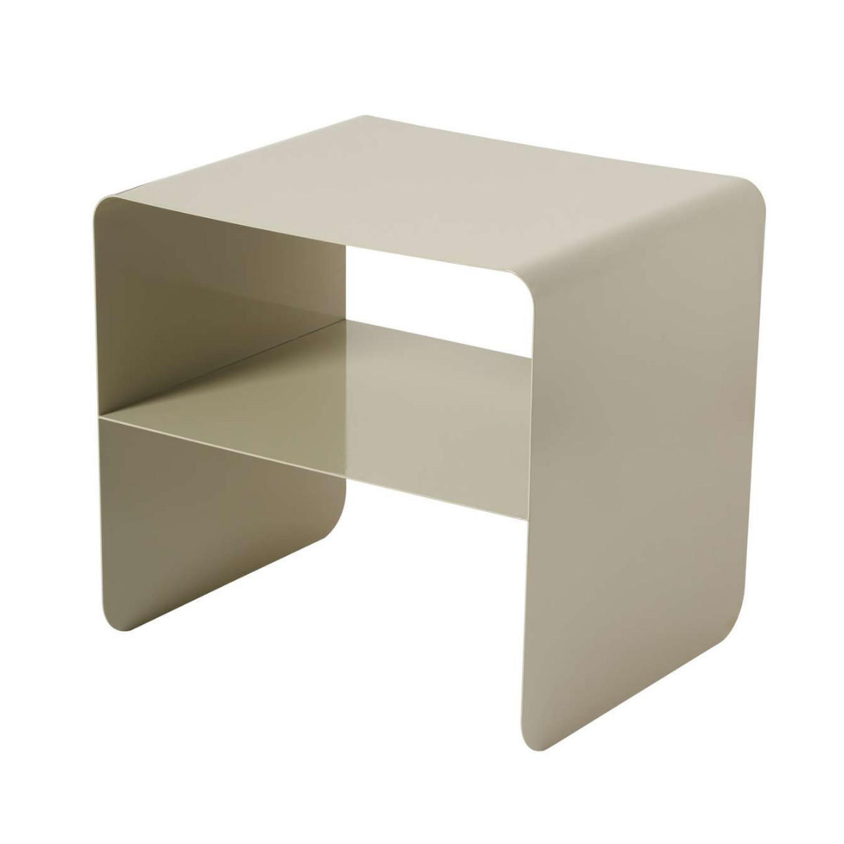 BEISTELLTISCH mit offenem fach 52/45/56 cm - Taupe, Metall (60/52/56cm) - Calicosy