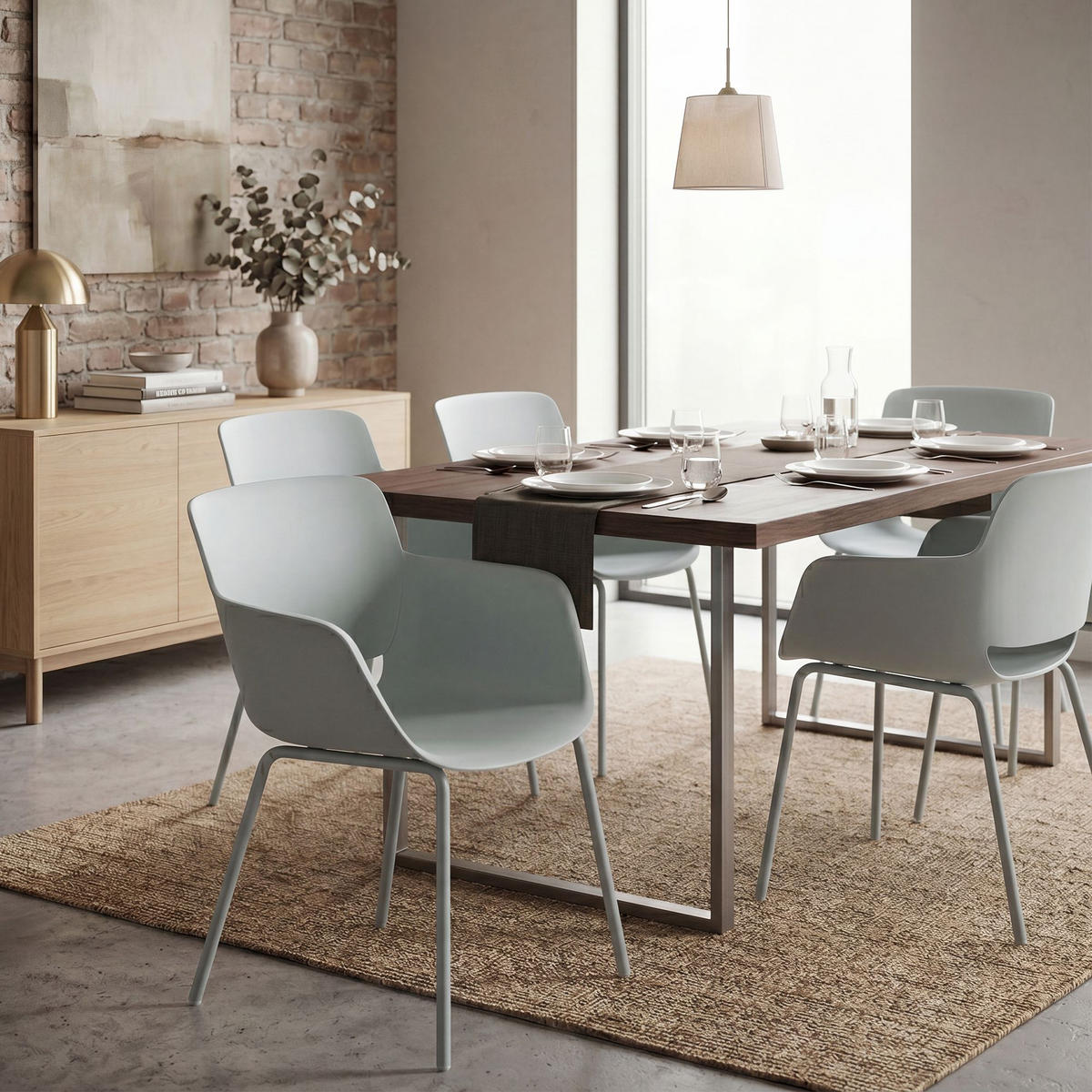 STUHL 2 Kunststoff Türkis - Türkis, Kunststoff/Metall (58/80/54cm) - CLP