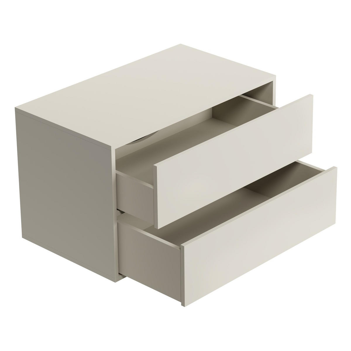WASCHBECKENUNTERSCHRANK Mali 2 Schubladen Cashmere - 80 x 46 x 54 cm - Kaschmir, Holz (80/54/49cm) - Badplaats