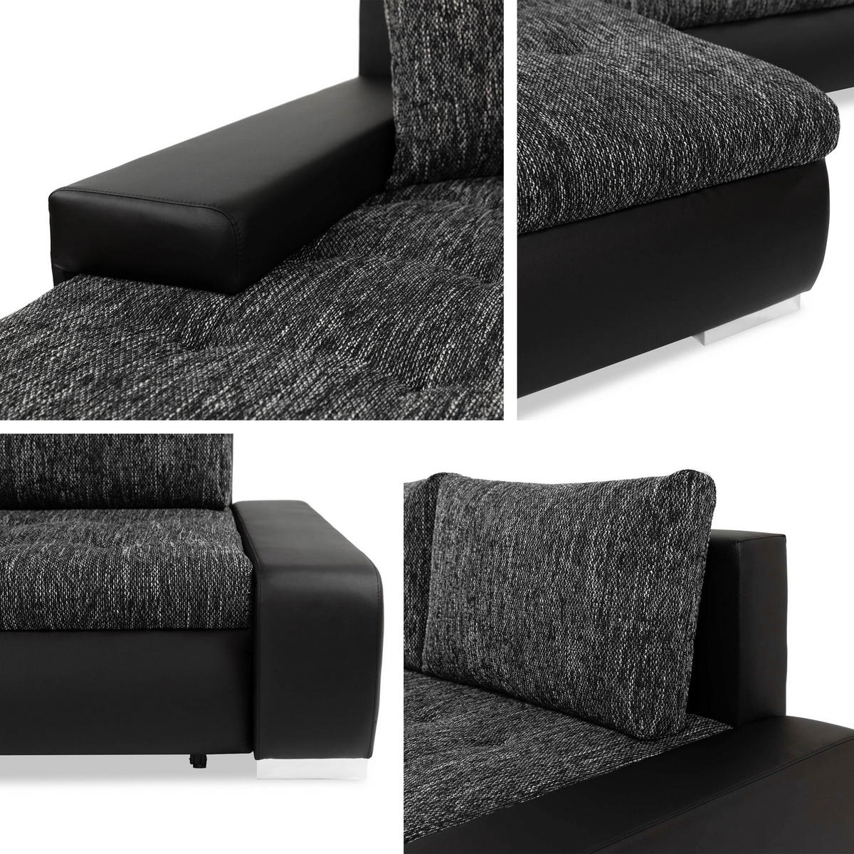 ECKSOFA Orkan Mini Premium - Grau, Holz/Textil (265/185cm) - MIRJAN24