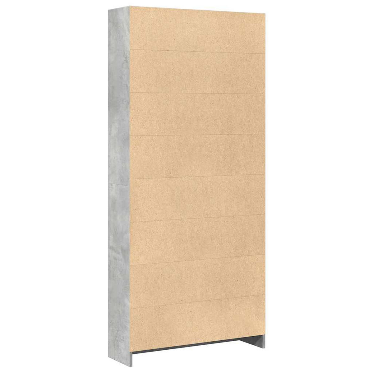 BÜCHERREGAL mit 5 Fächern 80/24/176 cm aus Holzwerkstoff Betongrau - Hellgrau, Holz (80/176/24cm) - vidaXL