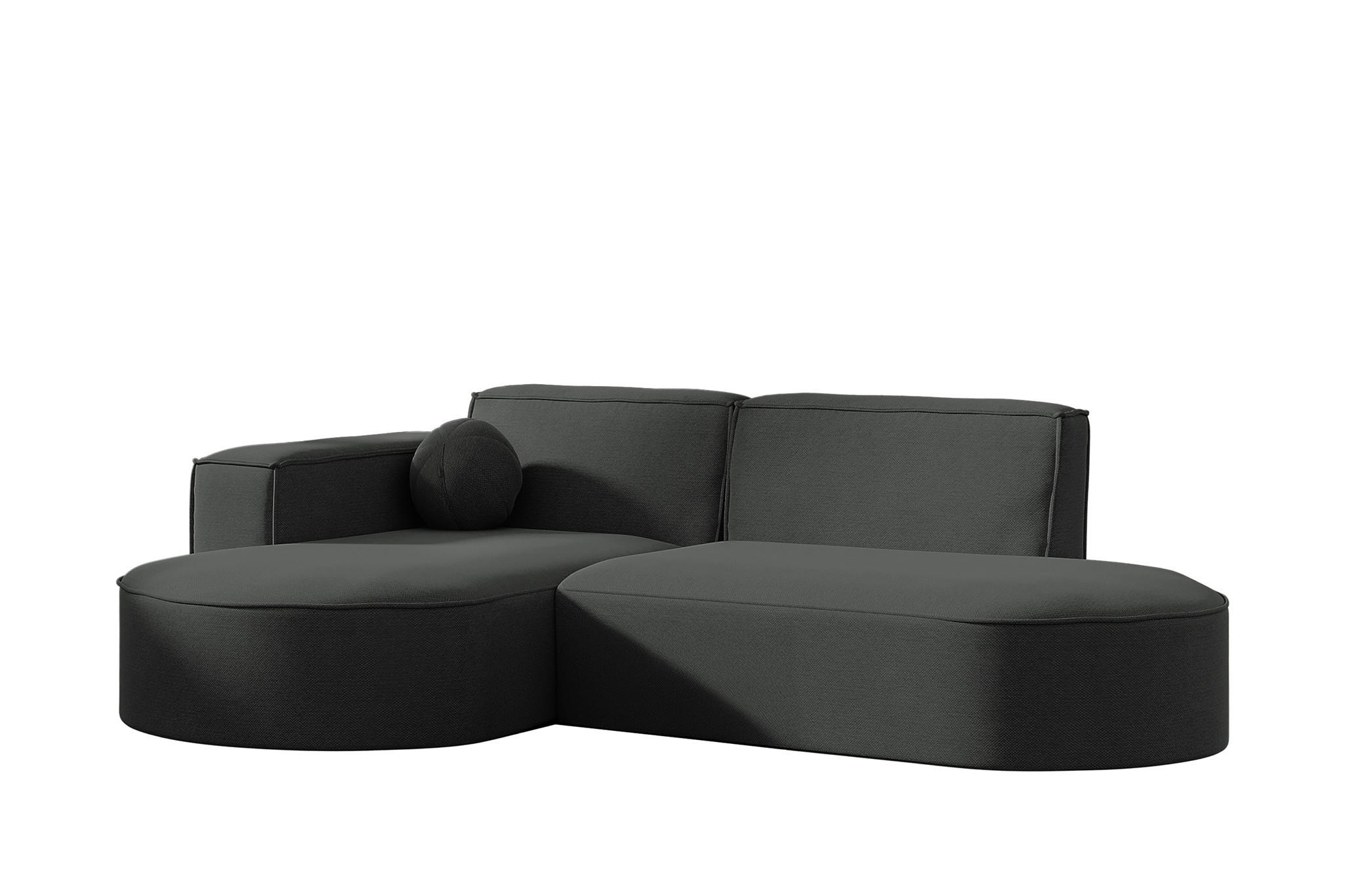 ECKSOFA Sunday Xs - Anthrazit, Holzwerkstoff (236/78/165cm) - Fun Möbel