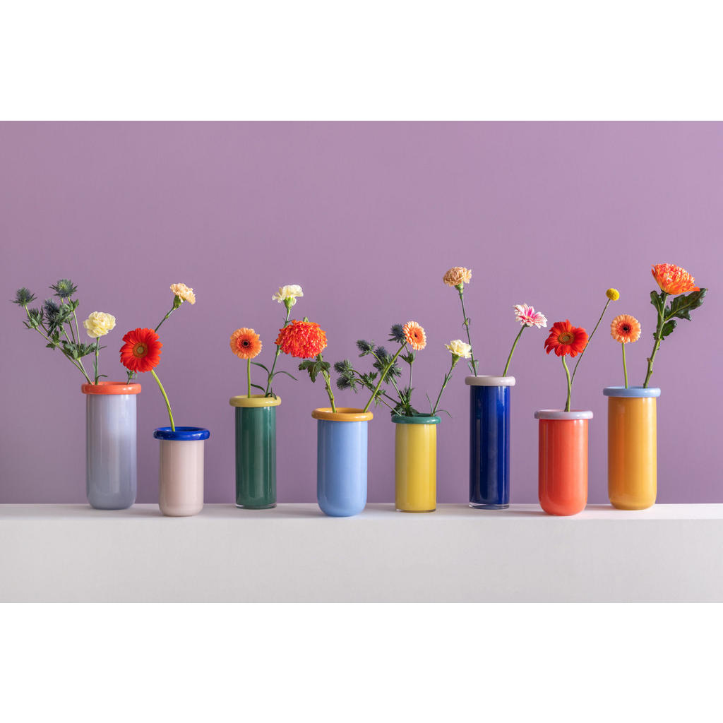 Thumbnail - Present Time Vase, Lila, Glas, Zylindrisch, 30.5 cm, CE, Dekoration, Vasen, Metallvasen