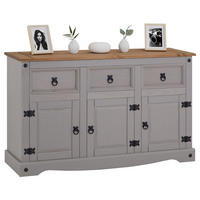 SIDEBOARD RAMON - Naturfarben/Grau, Holz (125/76/40cm) - CARO-Möbel