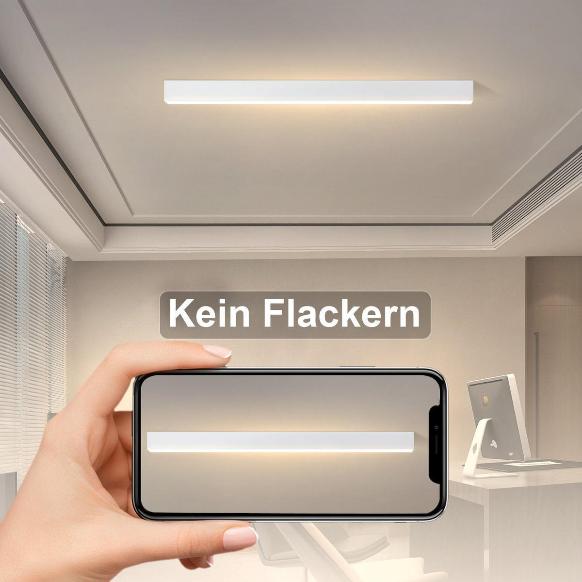 LED-DECKENLEUCHTE Werner 107/3.5/5.5 cm - Weiß, Metall (107/3.5/5.5cm) - Nettlife